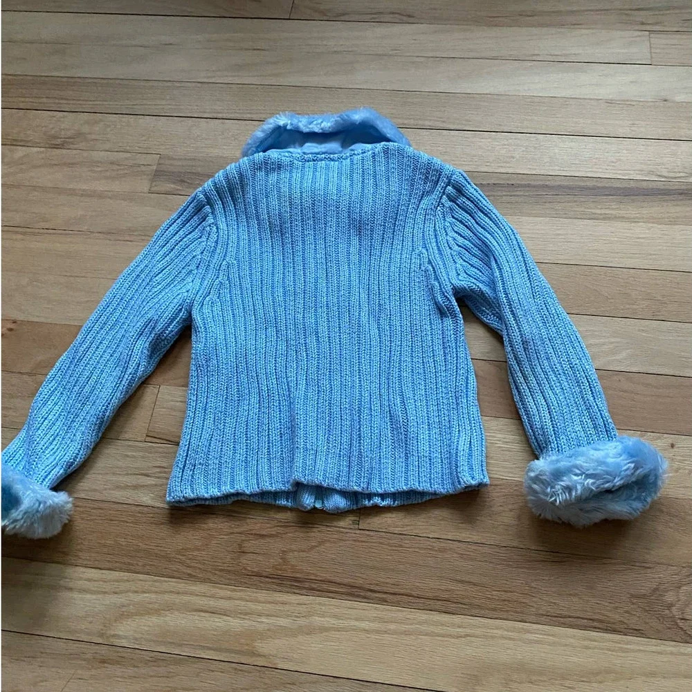Rare Vintage Disney Princess Cinderella Knit Blue Jacket - Picture 2 of 8